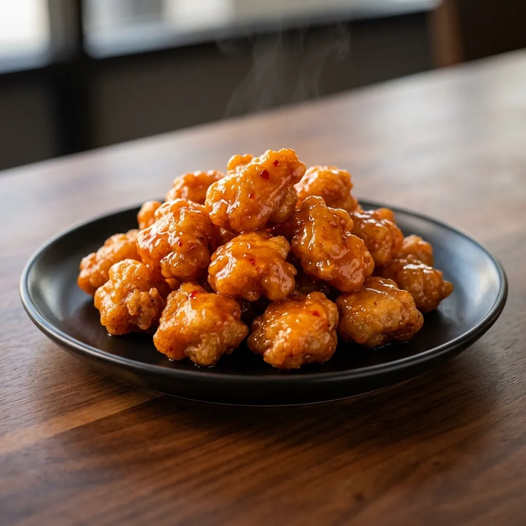 Sweet and sour chicken balls from Golden Hill Chinese Food, Calgary